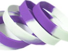multi-color silicone wristbands, segmented silicone bracelets