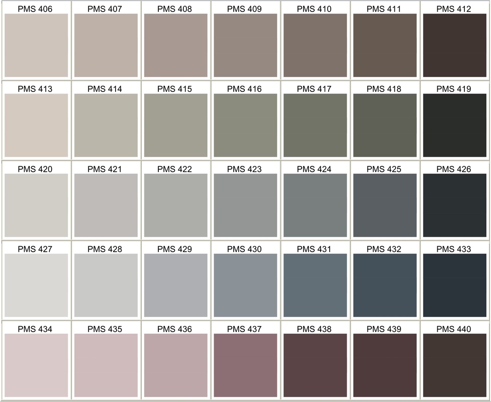 Gray Color Chart