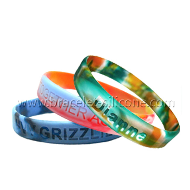 Swirled Wristbands with a Personal Message Artwork